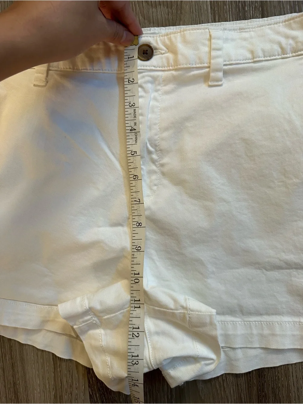 a new day Cream High-Rise Cotton Bermuda Shorts